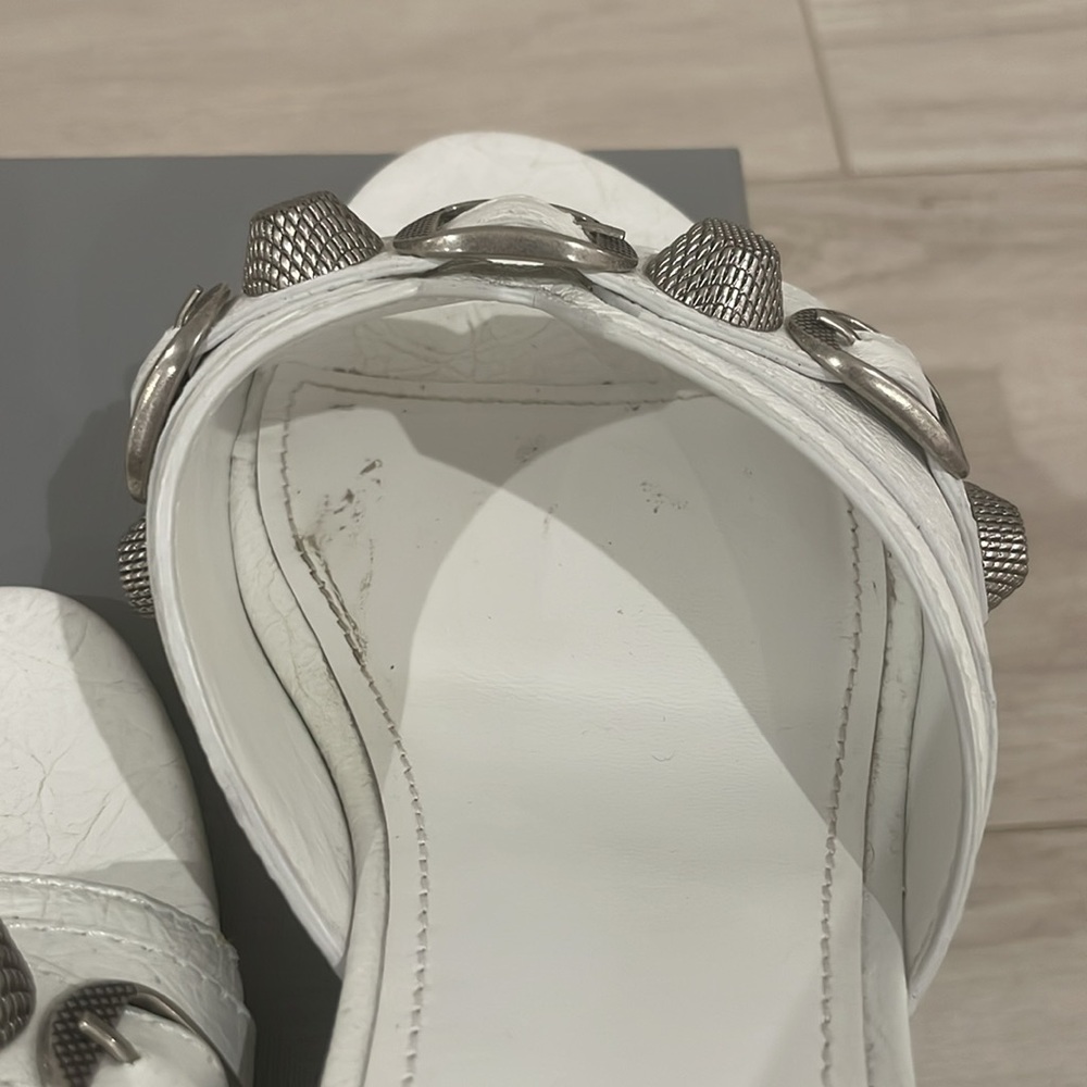 Balenciaga Cagole Mule in White Size 7.5 - Picture 10 of 15